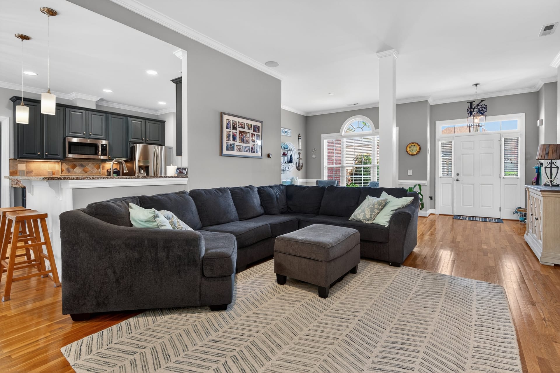 Open concept living room and kitchen