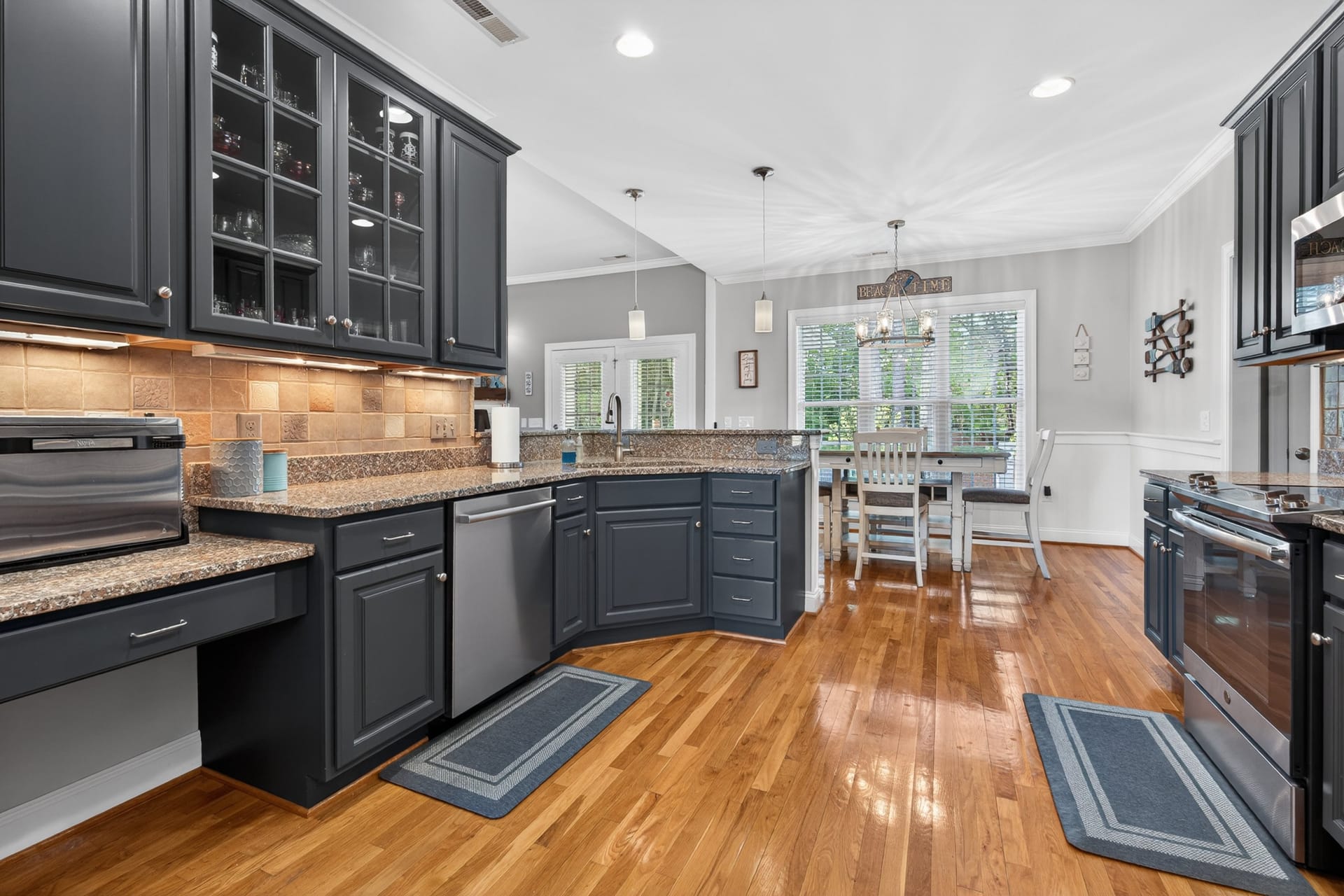 Kitchen full view with appliances