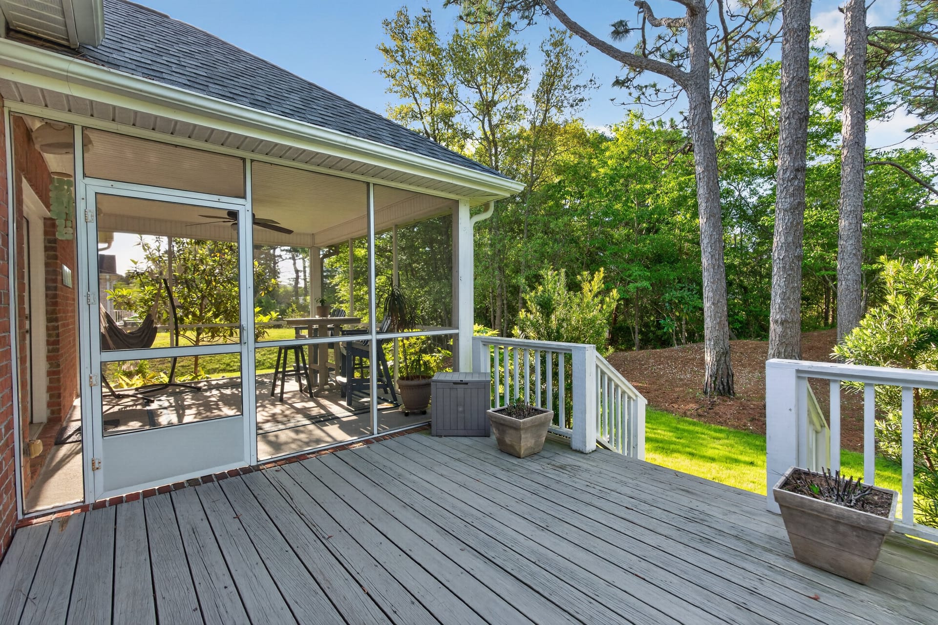Deck view toward screened porch