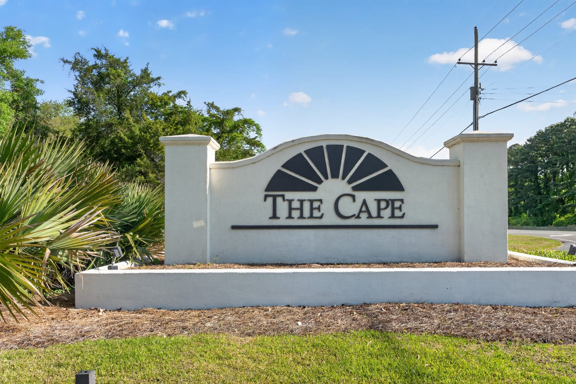 The Cape neighborhood entrance sign